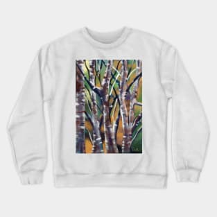 Abstract Birch Trees. Artwork By Annalisa Amato Crewneck Sweatshirt